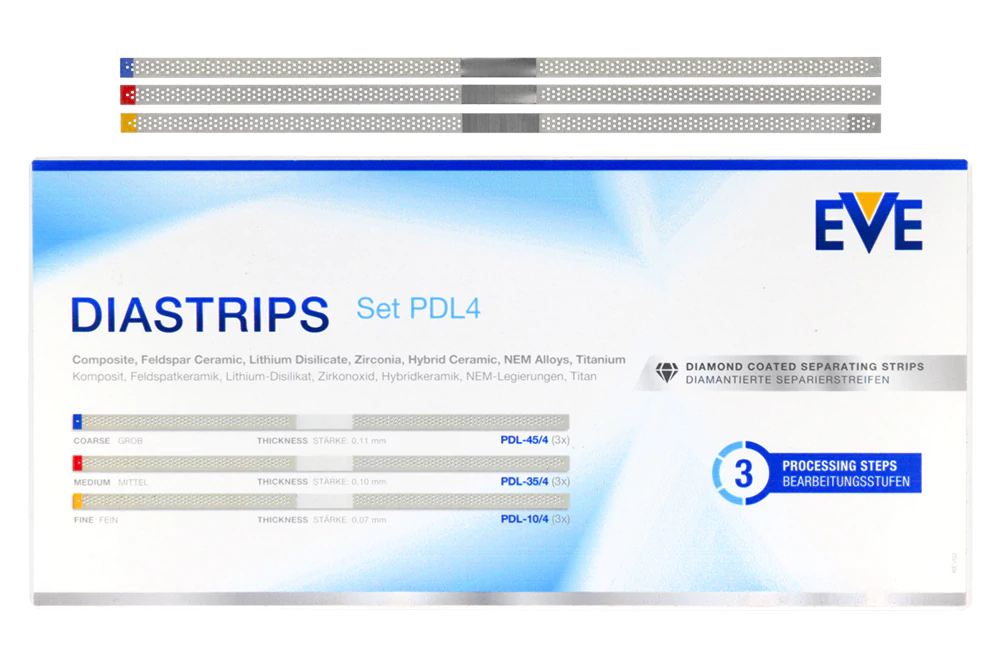 Алмазные полоски Diastrips, 9 шт. EVE