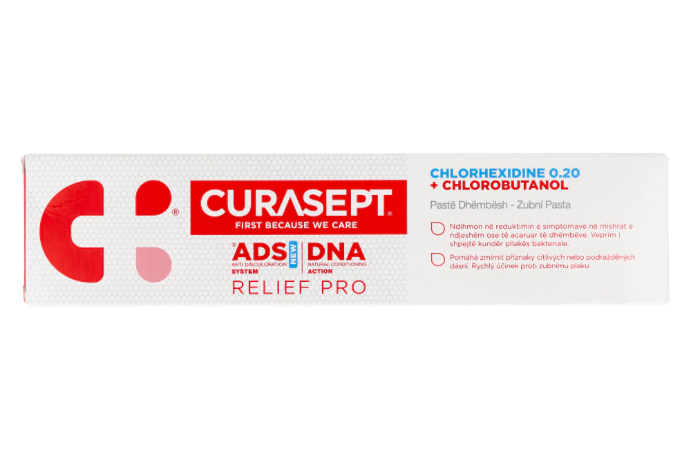 Зубная паста Relief Pro 0,20% ХГ 75 мл Curasept