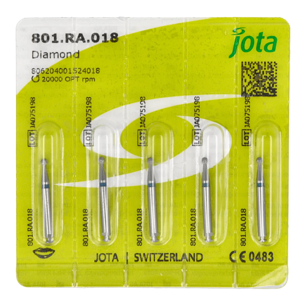 Алмазные боры шаровидные для углового наконечника 5 шт. Jota