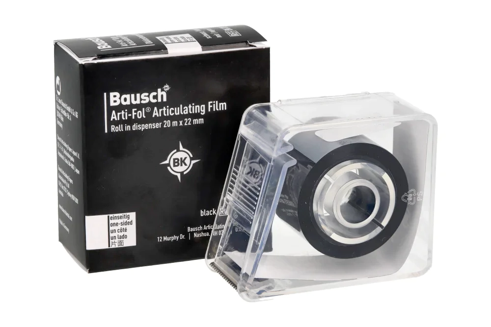 Артикуляционная фольга 8 мкм односторонняя чёрная 20 м Bausch BK 20