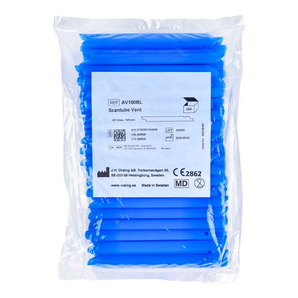 Наконечники для слюноотсоса Scantube Vent 100 шт. Orsing