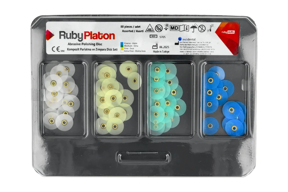Абразивные диски RubyPlaton 80 шт. + держатель RubyDent
