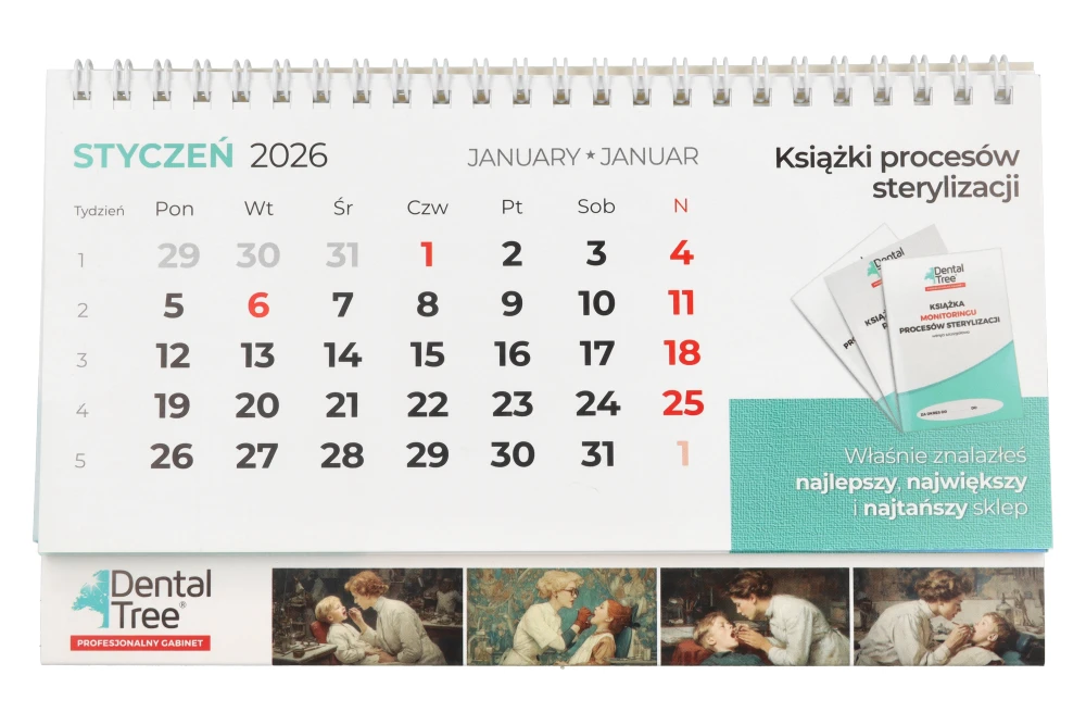 Настольный календарь 2026 (месячный) DentalTree