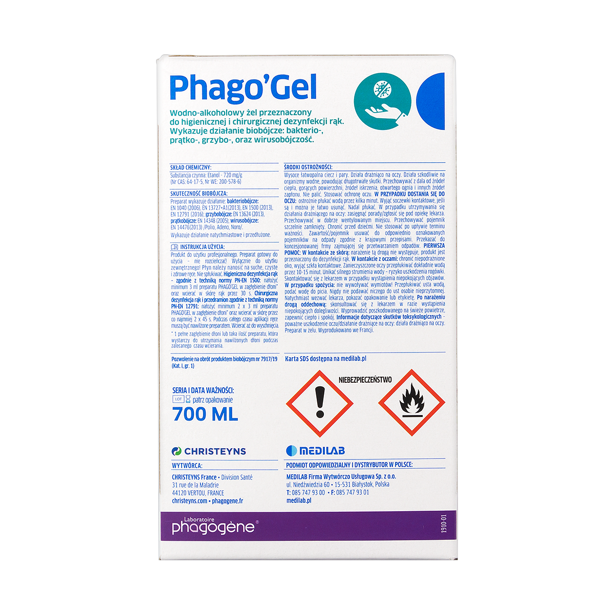 Sterisol Phago’gel закрытая система 700 мл MediLab